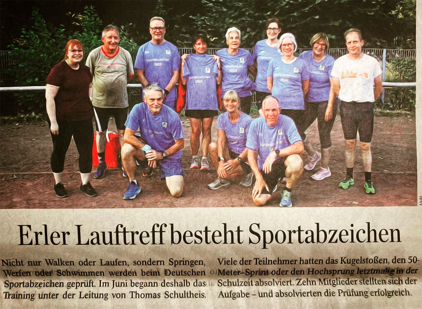 14.09.2022 WAZ - Erler Lauftreff besteht Sportabzeichen!